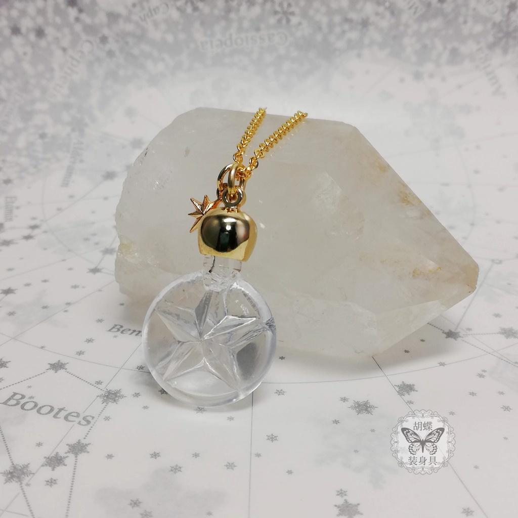 「星のみちびき クリア」 アンタークチサイトもどきネックレス