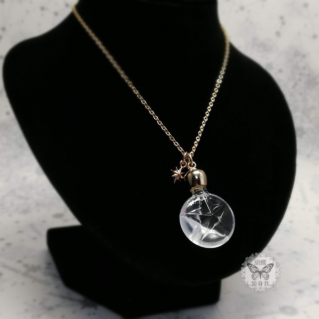 「星のみちびき クリア」 アンタークチサイトもどきネックレス