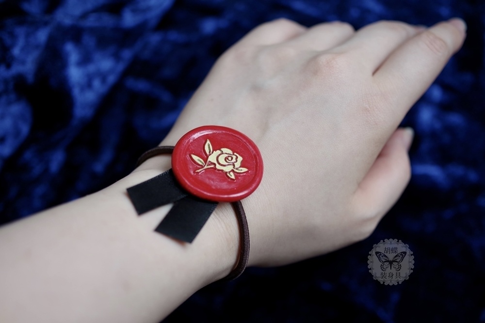 薔薇の紋章 封蝋風ヘアゴム