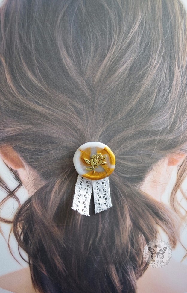 薔薇の紋章 封蝋風ヘアゴム