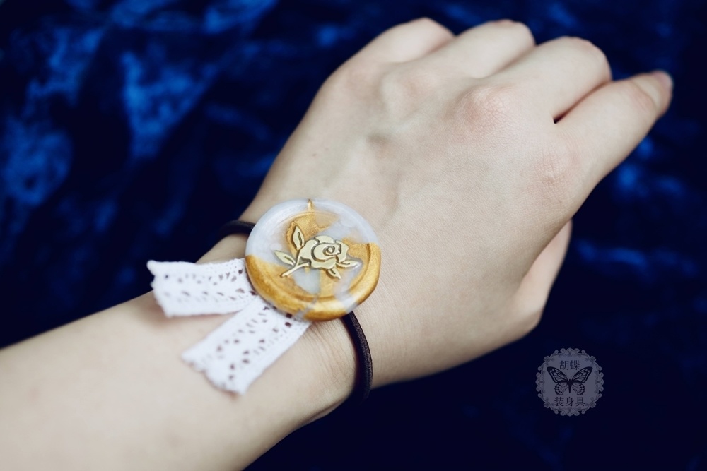 薔薇の紋章 封蝋風ヘアゴム