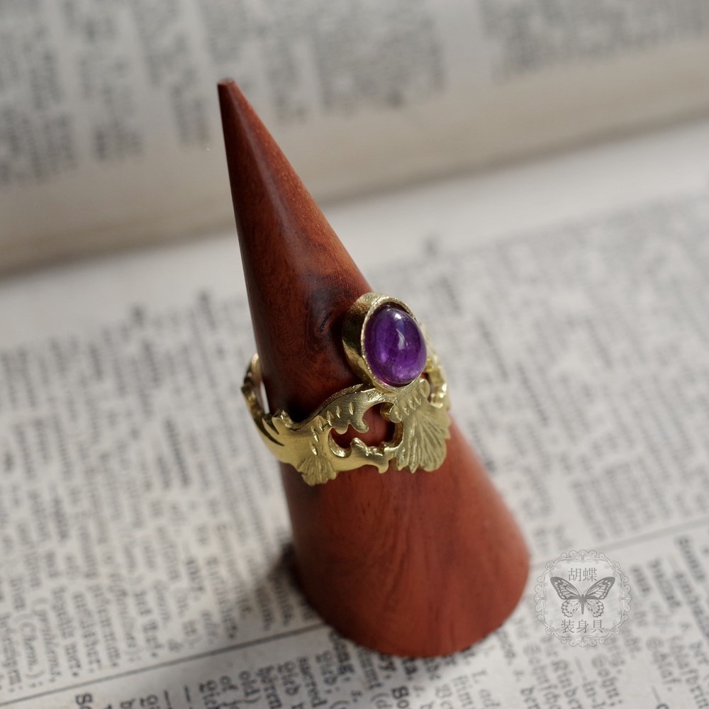 アメジストのアラベスクリング