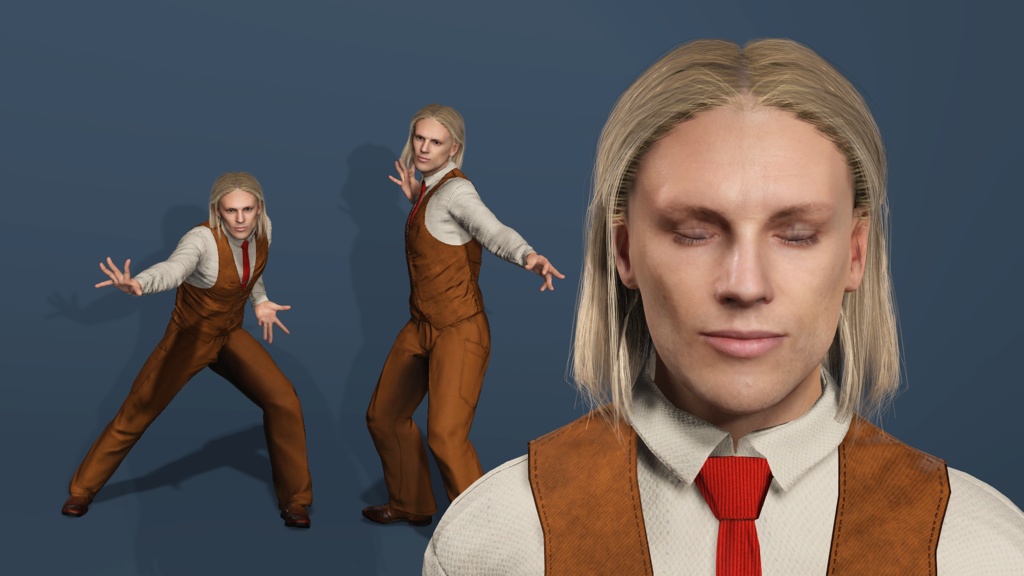 ストレンジャー・シングス ヴェクナ ヘンリー・クリール(ワン) - レトロスーツ UE5 アニメーション ローポリ 3Dモデル