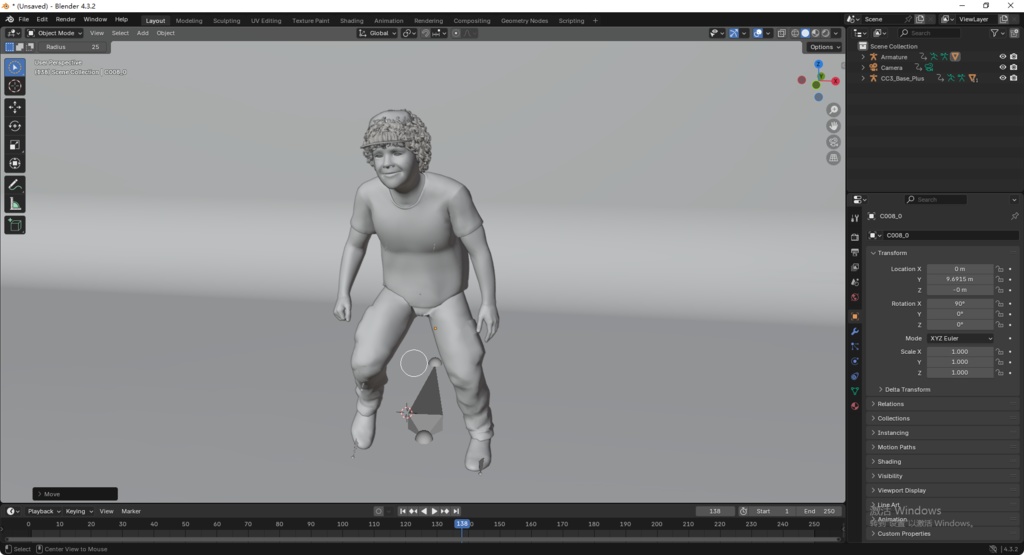 リアル子供少年 ダスティン・ヘンダーソン ストレンジャー・シングス 表情リグ ローポリ 3Dモデル