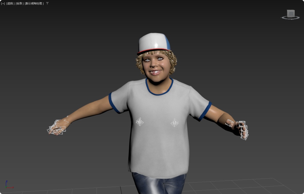 リアル子供少年 ダスティン・ヘンダーソン ストレンジャー・シングス 表情リグ ローポリ 3Dモデル