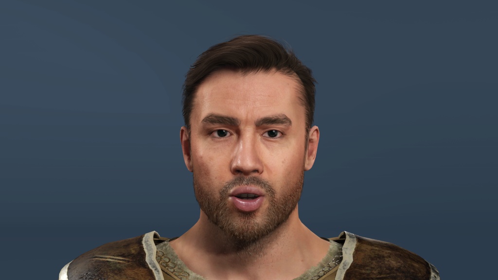 Realistic Roman Gladiator Warrior Rigged for UE Muscle Man Armor low-poly 3d model