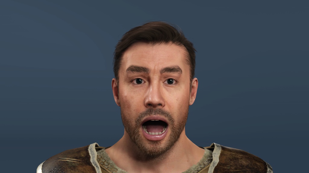 Realistic Roman Gladiator Warrior Rigged for UE Muscle Man Armor low-poly 3d model