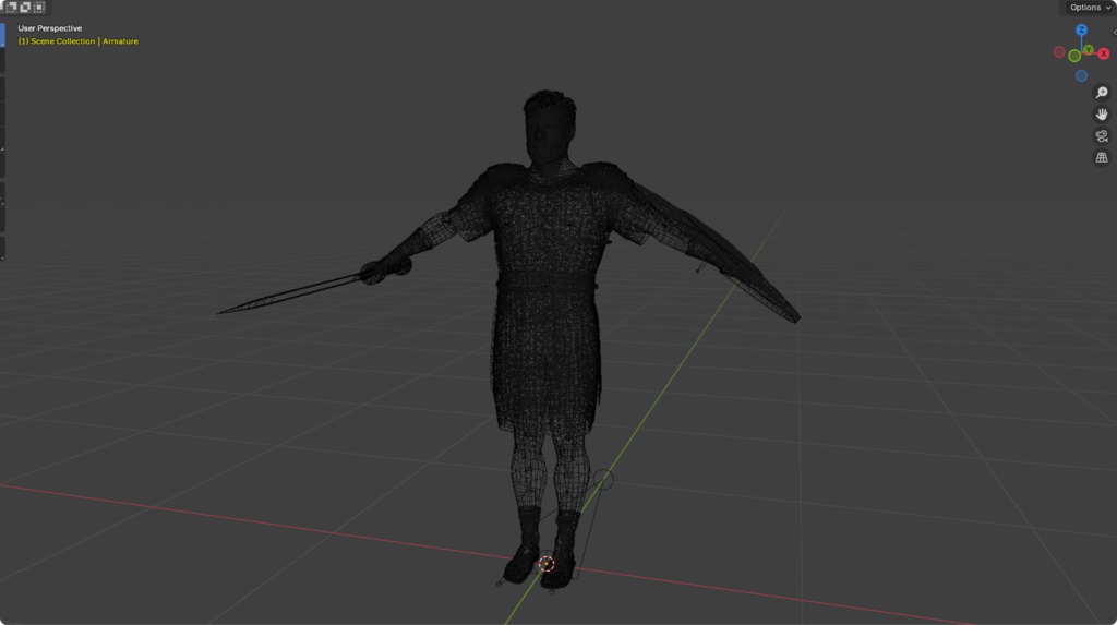 Realistic Roman Gladiator Warrior Rigged for UE Muscle Man Armor low-poly 3d model