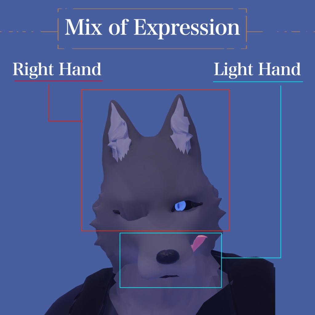 🐺【大幅値下げ中】🐺ハイイロ 製品版/ オリジナル3Dモデル ケモノ 獣人アバター【VRchat】