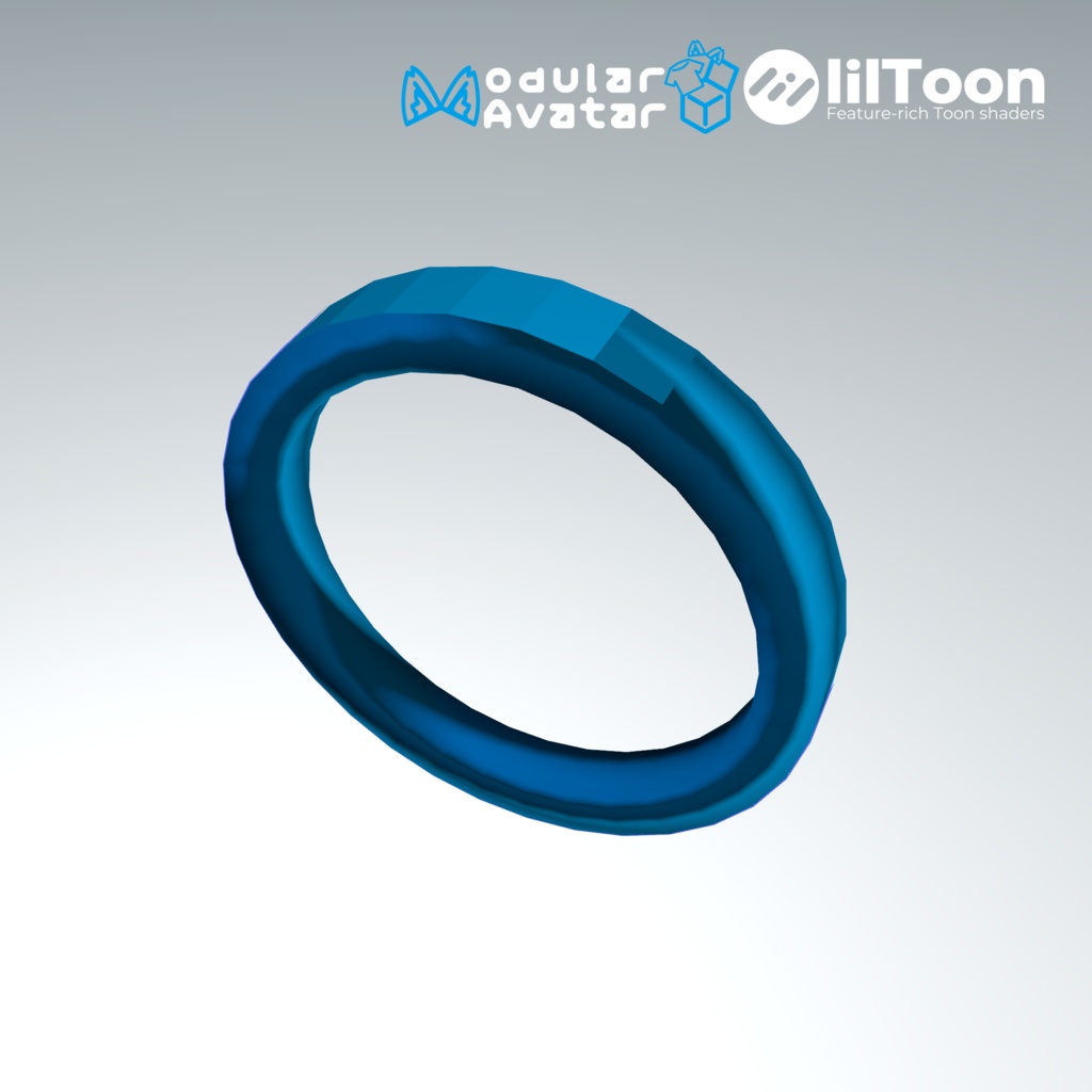 【無料配布】free 指輪アクセサリー5色セット 赤色、青色、黄色、灰色、黒色 【VRChat】【MA対応】【LilToon】