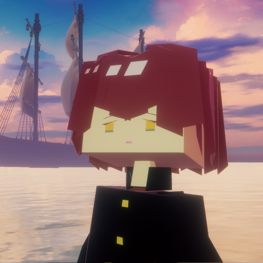 ローポリ不健康男子学生/ オリジナル3Dモデル 学生 100円 ローポリアバター ローポリゴン【VRchat】