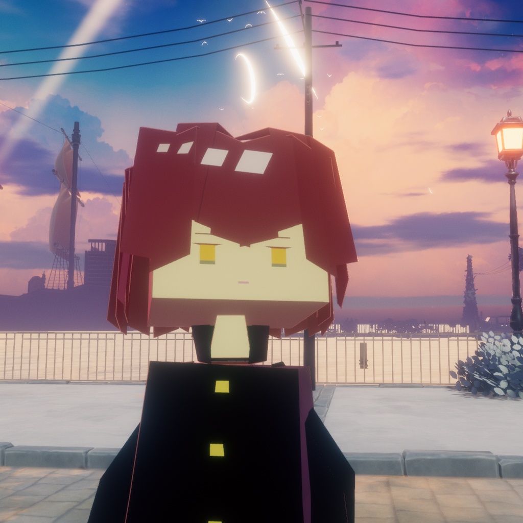 ローポリ不健康男子学生/ オリジナル3Dモデル 学生 100円 ローポリアバター ローポリゴン【VRchat】