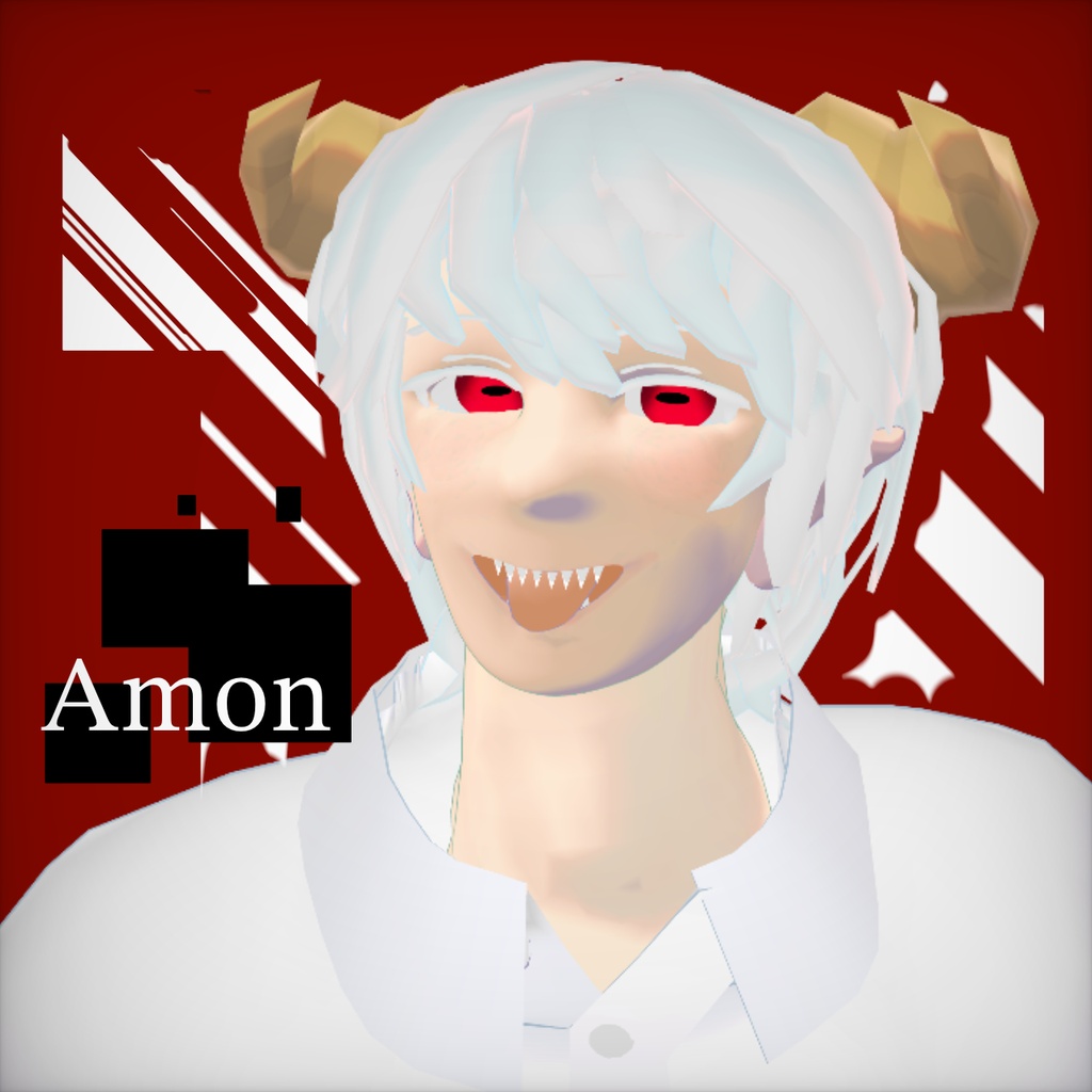 【🎉1,000円OFF販売開始記念セール🎉】Amon(アモン)/ オリジナル3Dモデル 人外 男性アバター【VRchat】