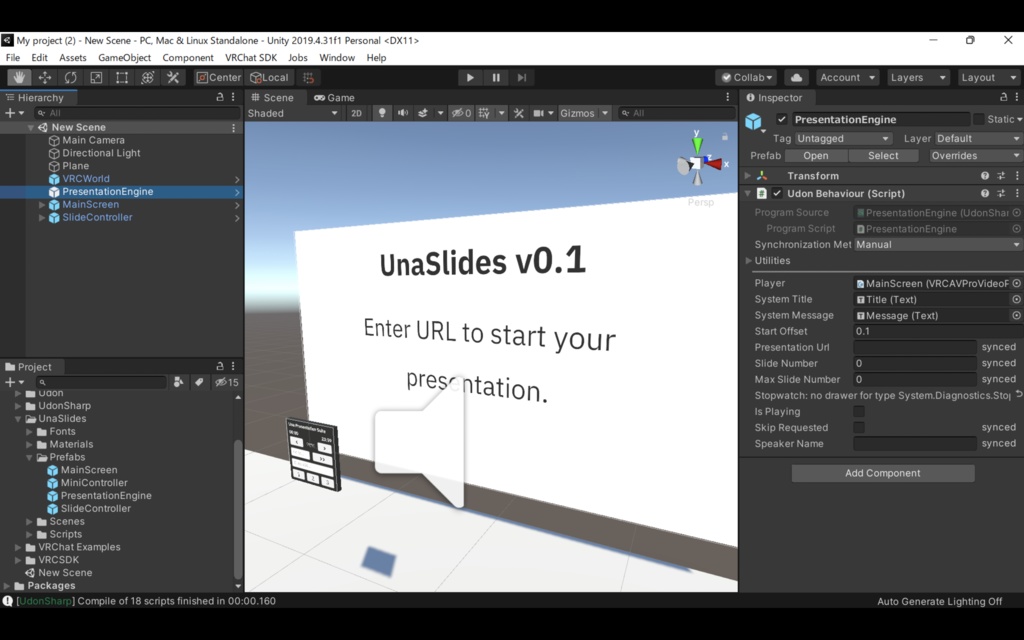 UnaSlides - VRChat向けプレゼンシステム