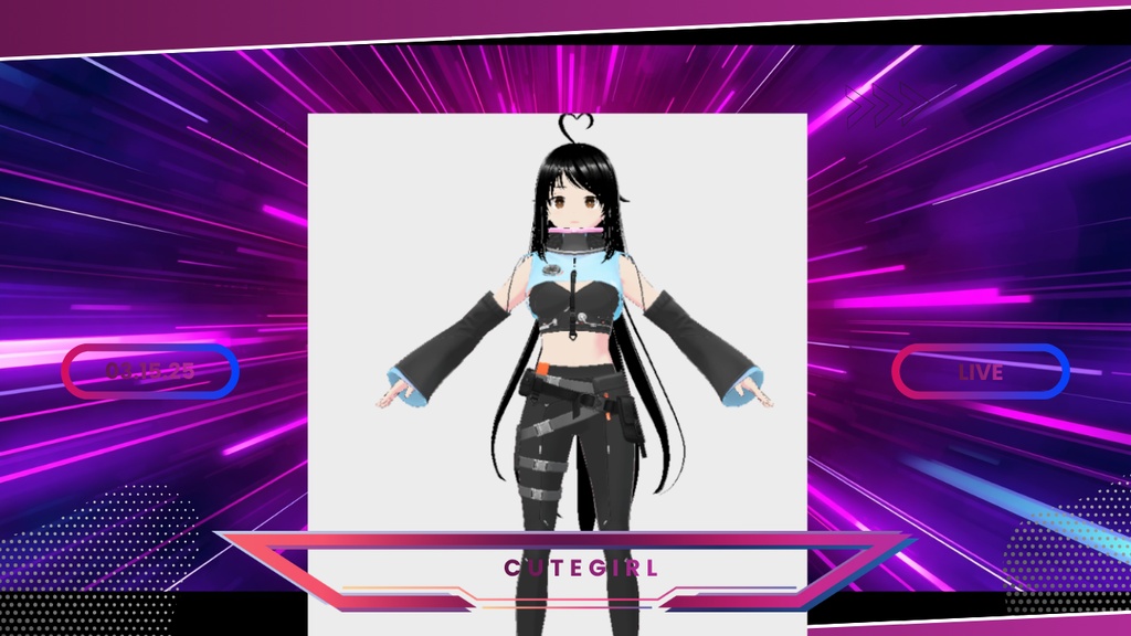 [VRoid]  Cute Anime Girl VTuber Model || CuteGirl
