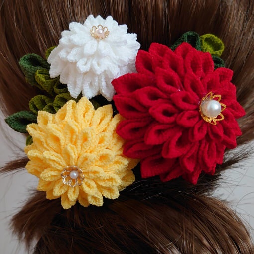 【つまみ細工】ヘアコーム