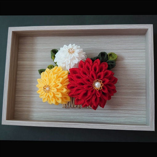 【つまみ細工】ヘアコーム