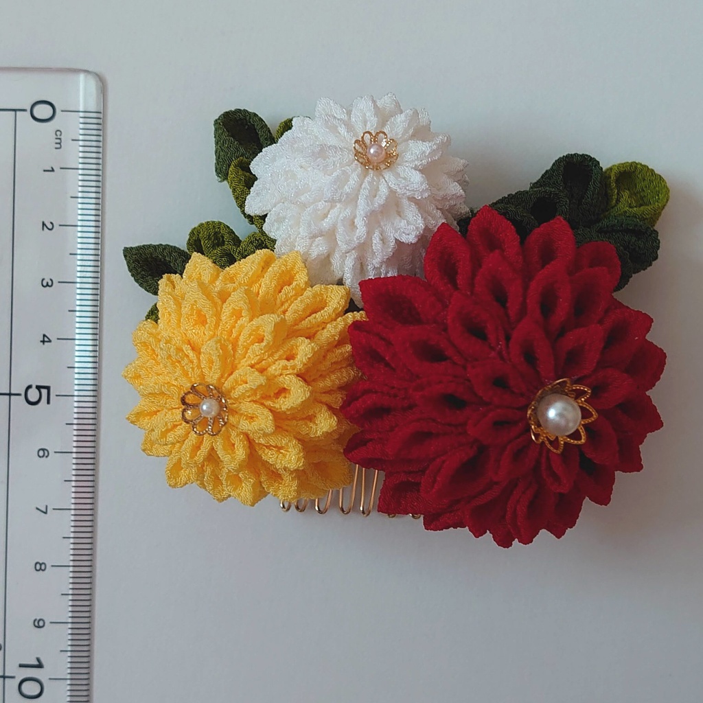 【つまみ細工】ヘアコーム