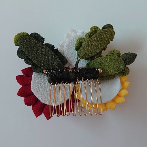 【つまみ細工】ヘアコーム