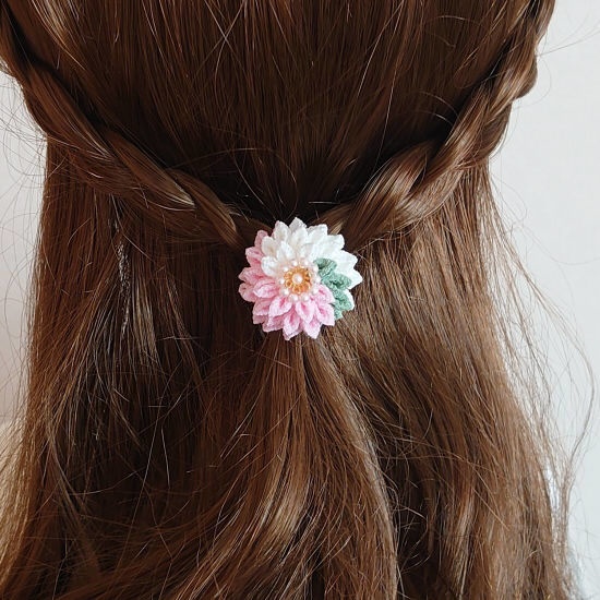 【つまみ細工】桜イメージ春色ポニーフック