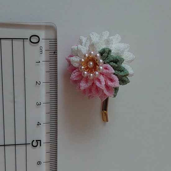 【つまみ細工】桜イメージ春色ポニーフック