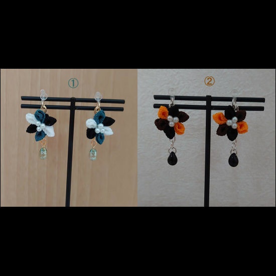 【原神】魈、鍾離イメージイヤリング【つまみ細工】