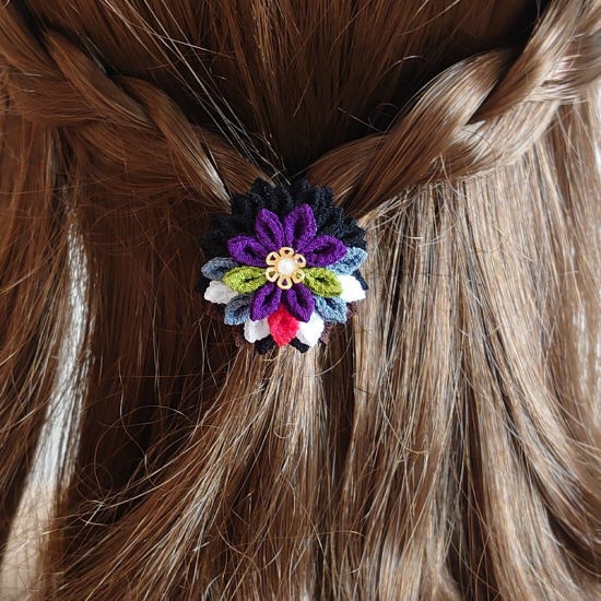 【にじさんじ】伏見ガク・剣持刀也イメージポニーフック【つまみ細工】