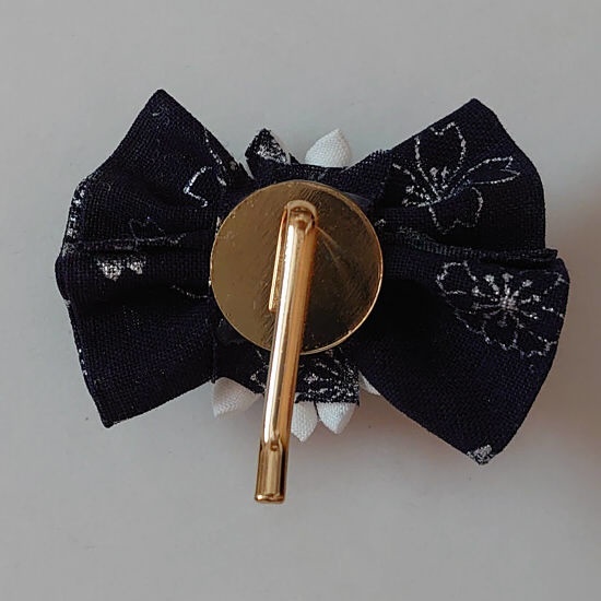 【つまみ細工】星空イメージ・リボンポニーフック