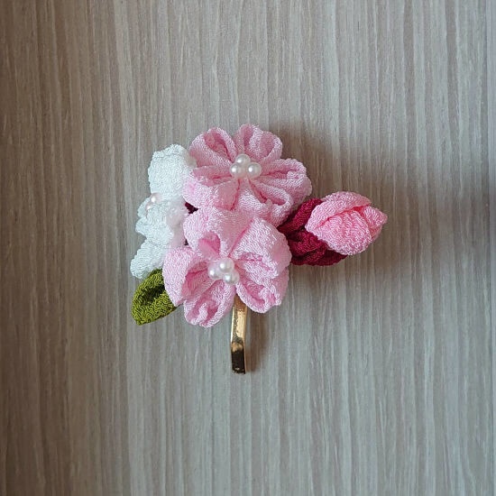 【つまみ細工】桜のポニーフック