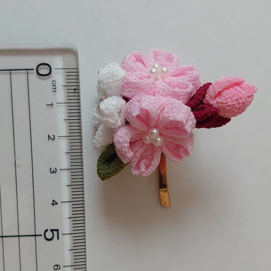 【つまみ細工】桜のポニーフック