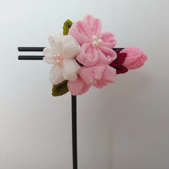 【つまみ細工】桜のポニーフック