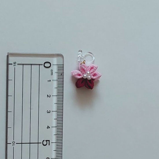 【つまみ細工】ポニーフック&イヤリングセット