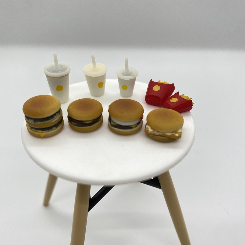 1/12スケール ハンバーガーセット 3Dプリンタ用データ