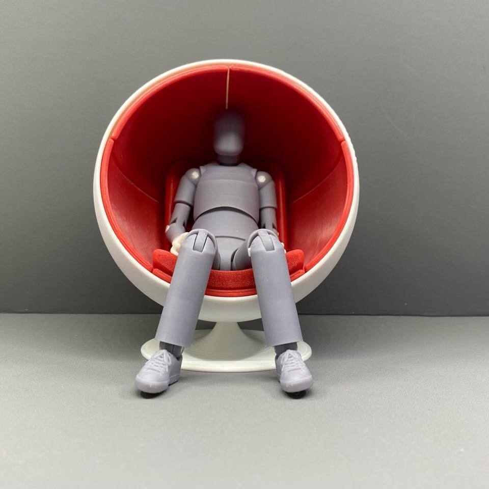 1/12スケール フィギュア用 ミニチュア ボールチェア