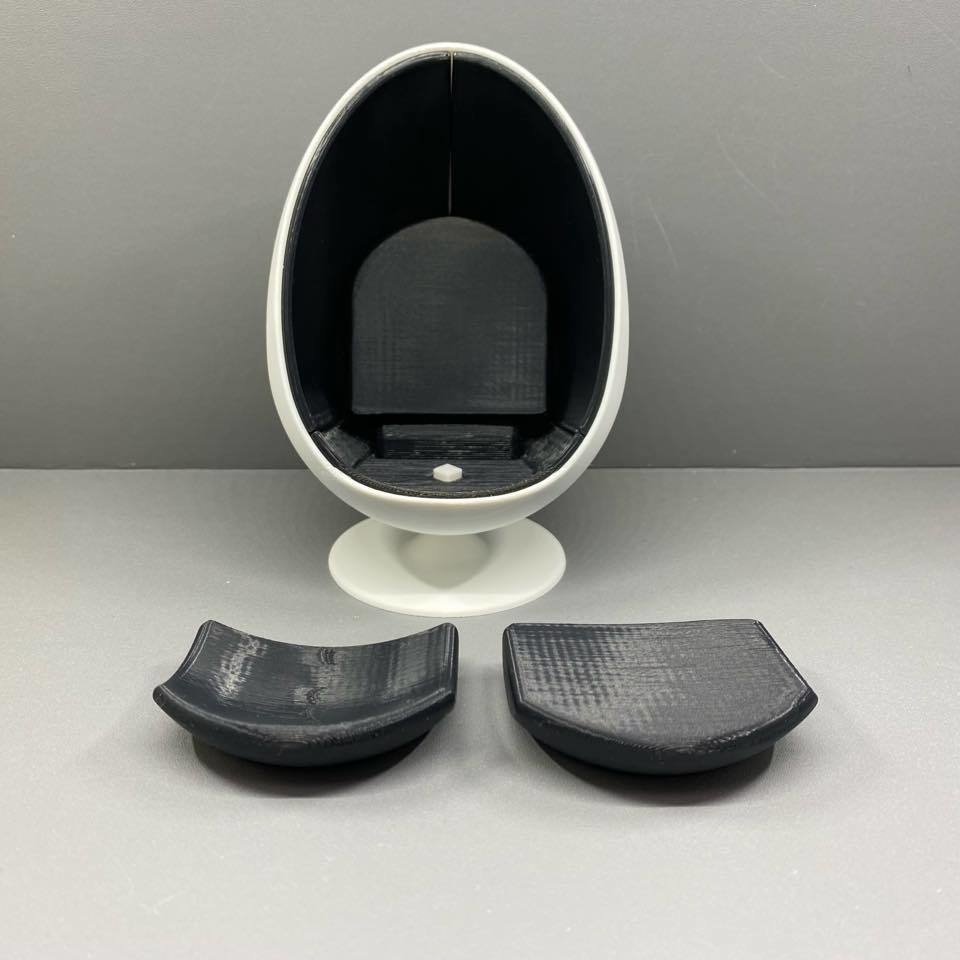 1/12スケール フィギュア用 ミニチュア エッグチェア