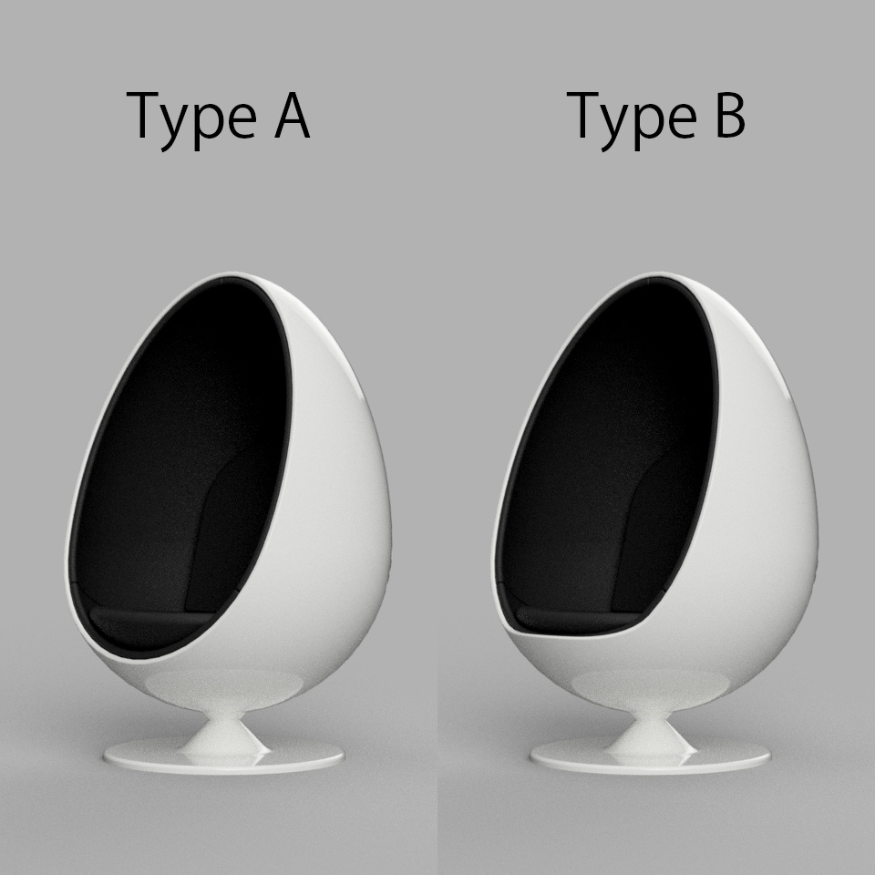 1/12スケール フィギュア用 ミニチュア エッグチェア