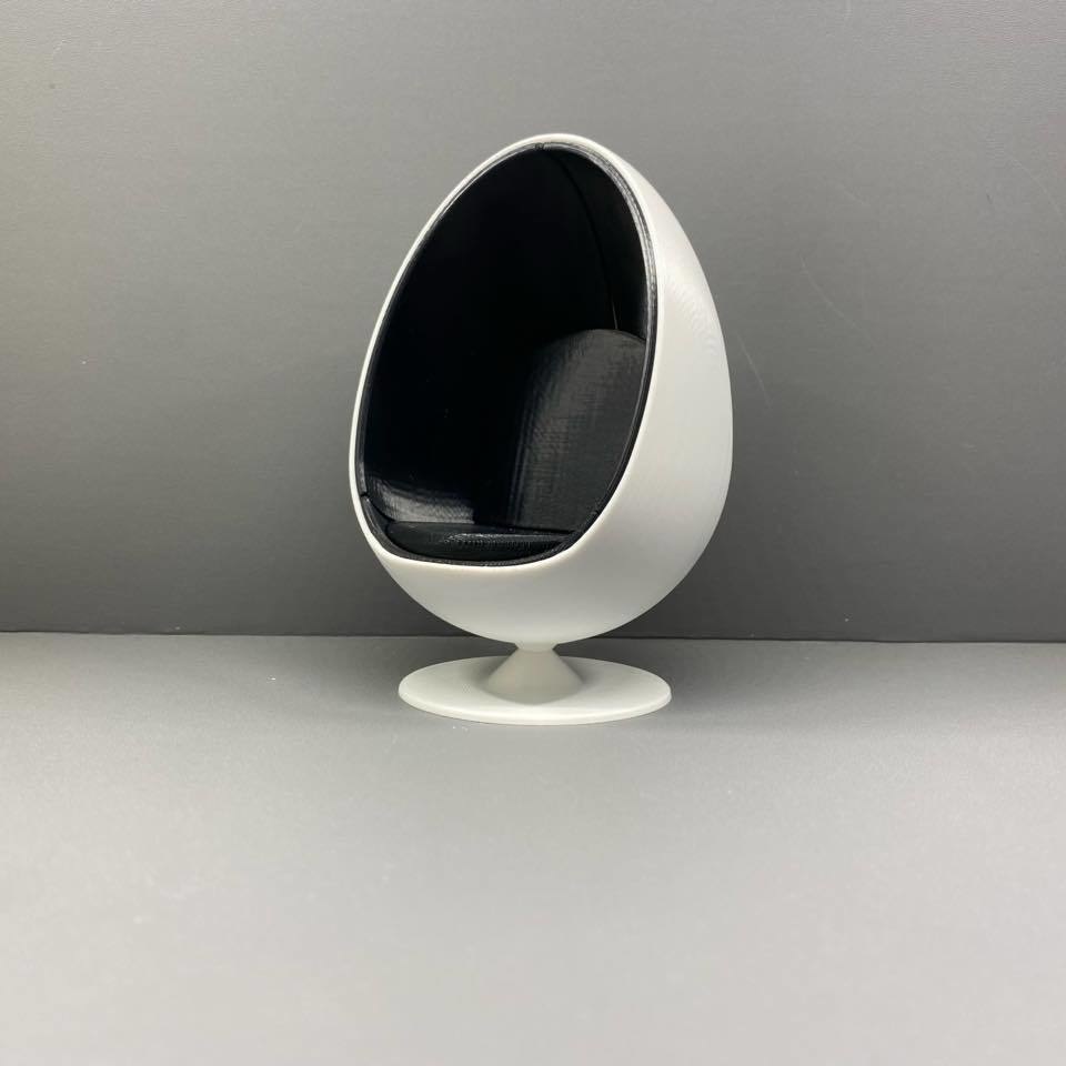 1/12スケール フィギュア用 ミニチュア エッグチェア