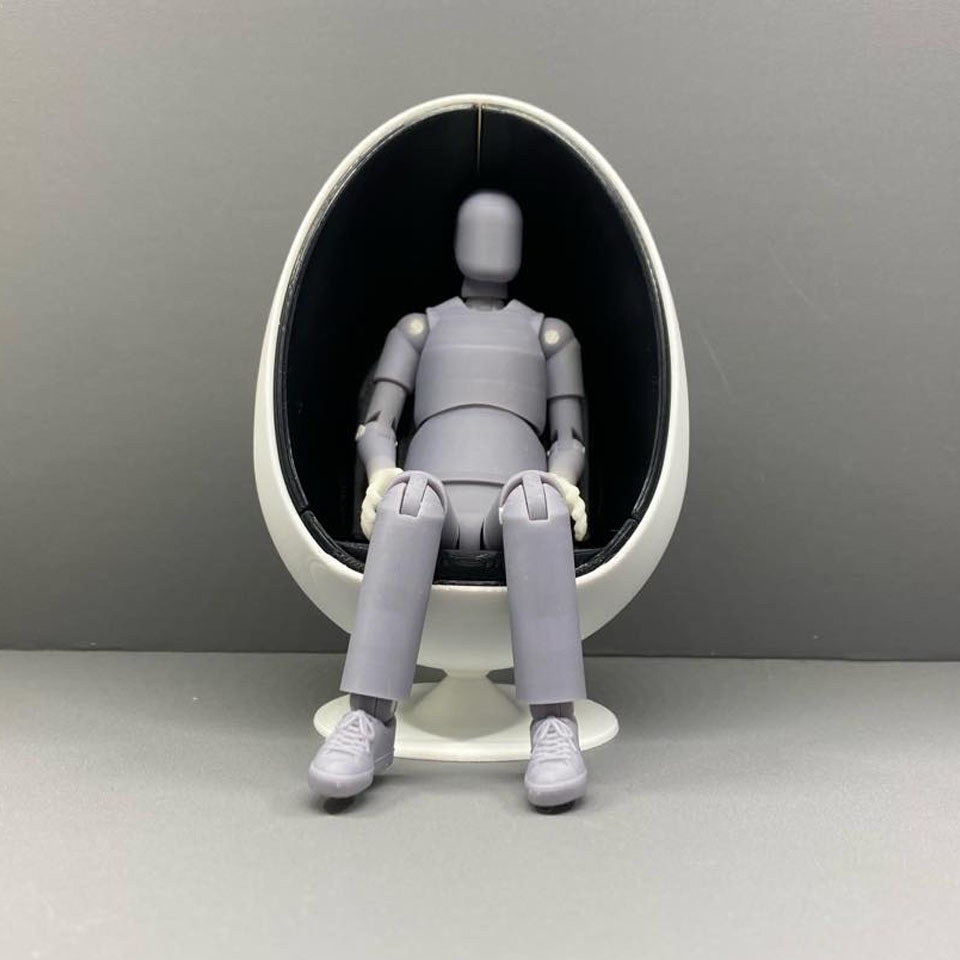 1/12スケール フィギュア用 ミニチュア エッグチェア