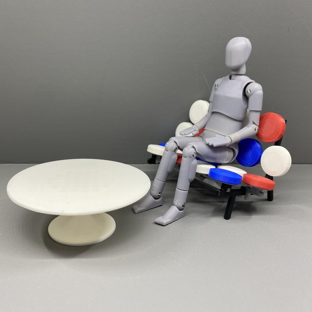1/12スケール フィギュア用 ミニチュア ローテーブル