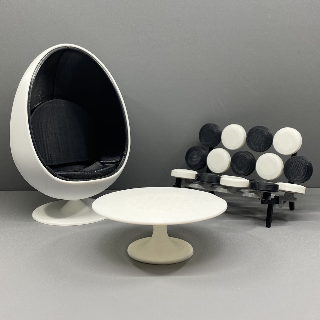 1/12スケール フィギュア用 ミニチュア ローテーブル