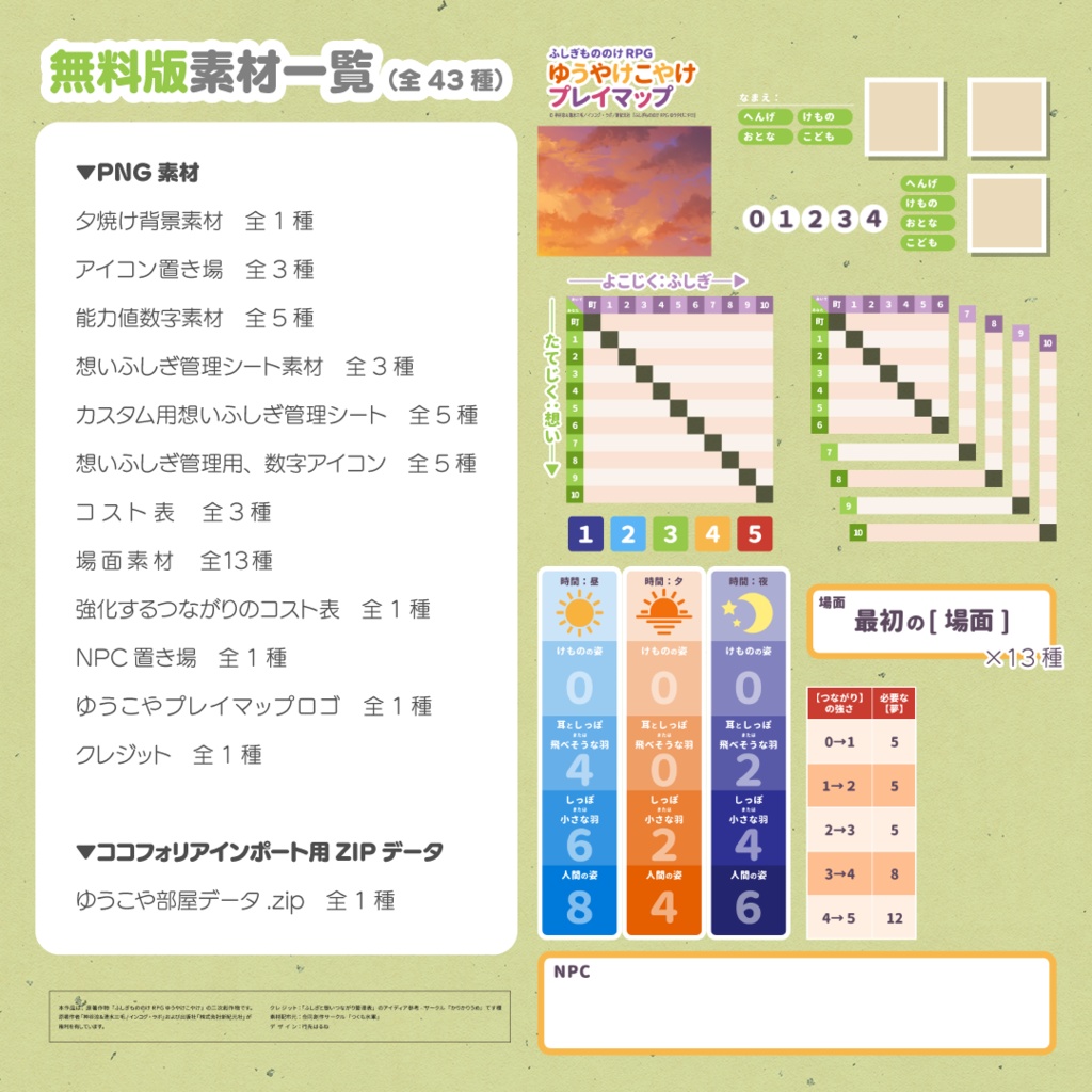 【無料版/有料版】ゆうやけこやけお部屋セット【CCFOLIA向け素材】SPLL:E219003