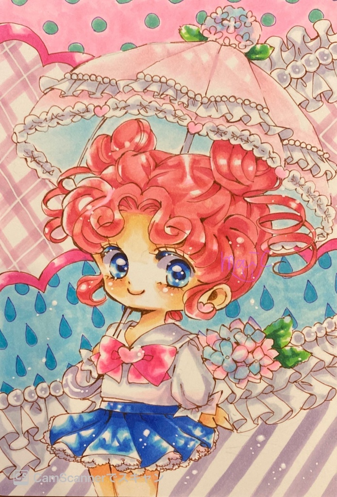 ちびちびと紫陽花