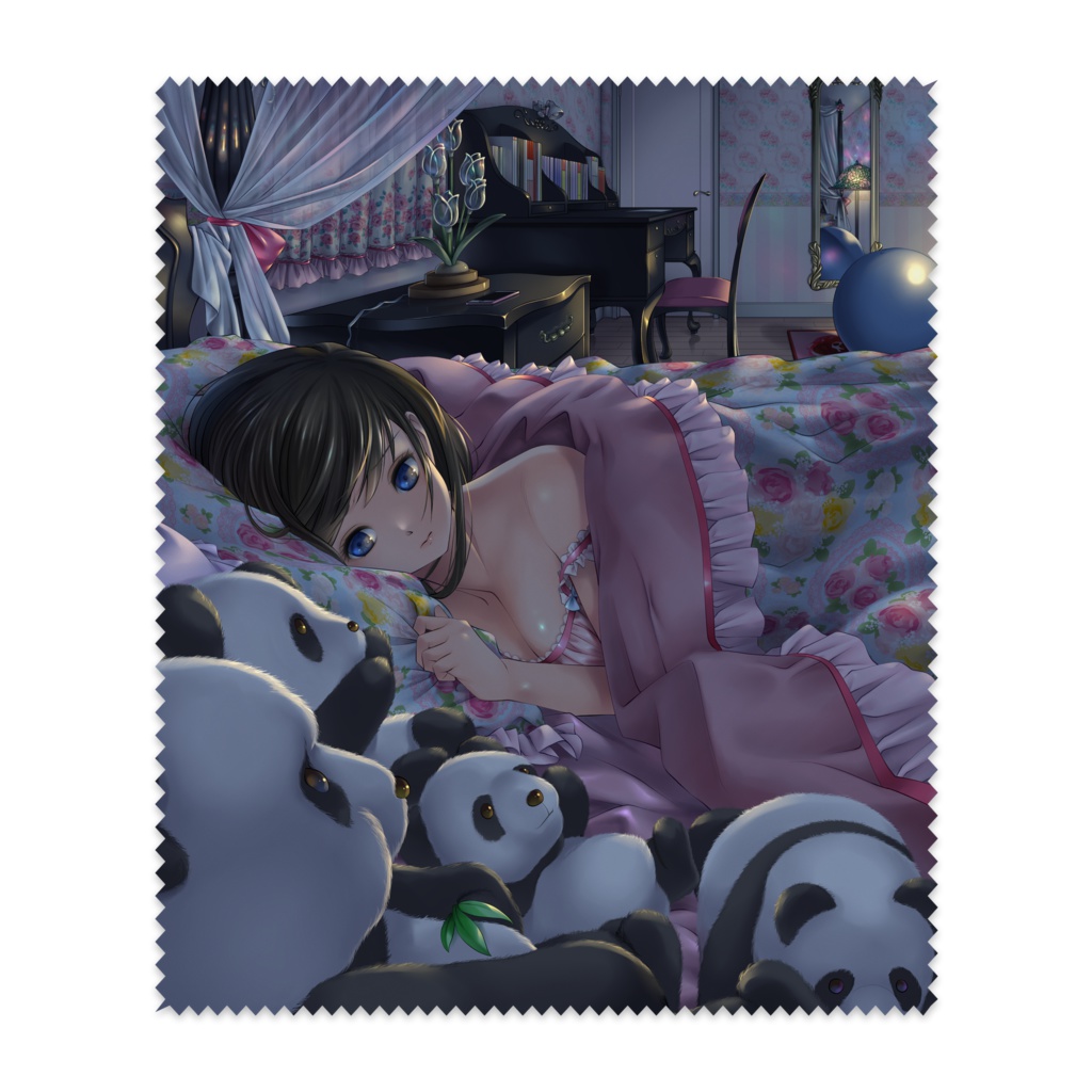 鞠野夕維【就寝〜眠れない夜〜】マイクロファイバーメガネ拭き/スマホクリーナー