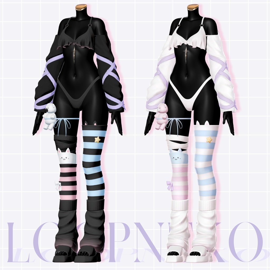 ✨7アバター対応✨ 🐾𝑳𝒐𝒐𝒑𝑵𝒆𝒌𝒐 *・☪·̩͙