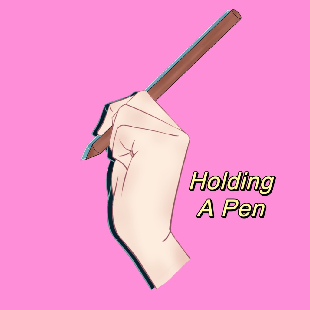 2D Vtuber Hand Holding a Pen Free Asset