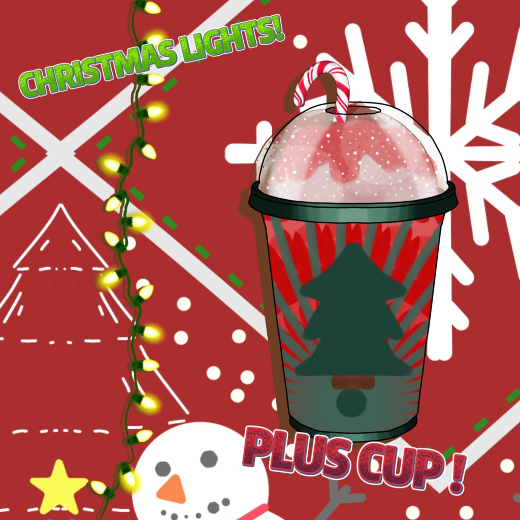 Christmas Assets / Props ! Christmas Lights and extra Cup ! Merry Christmas !