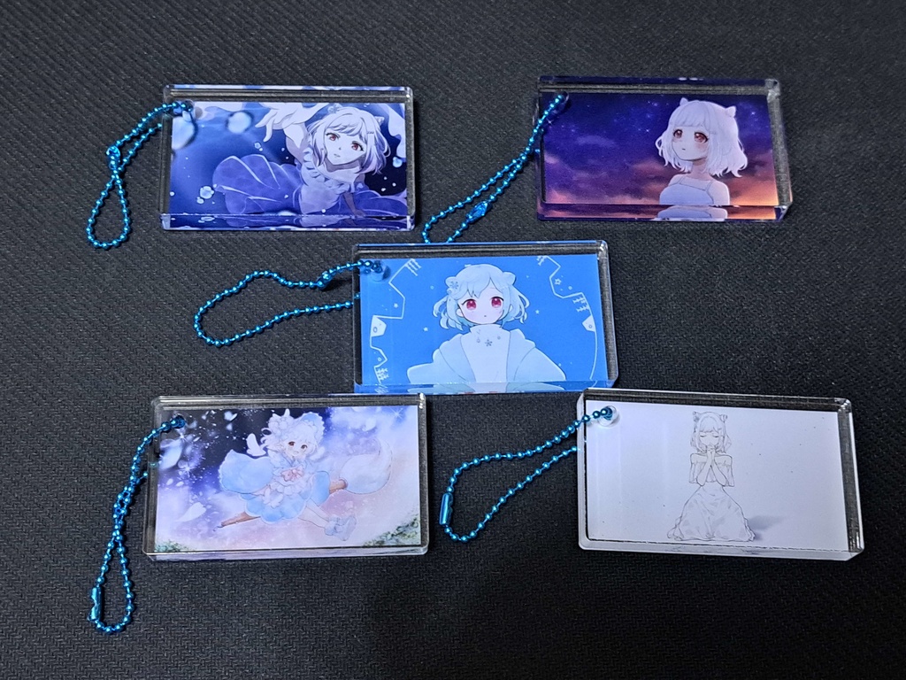 【数量限定】雪乃うみ歌みた01~05アクリルブロックキーホルダー(5点セット)