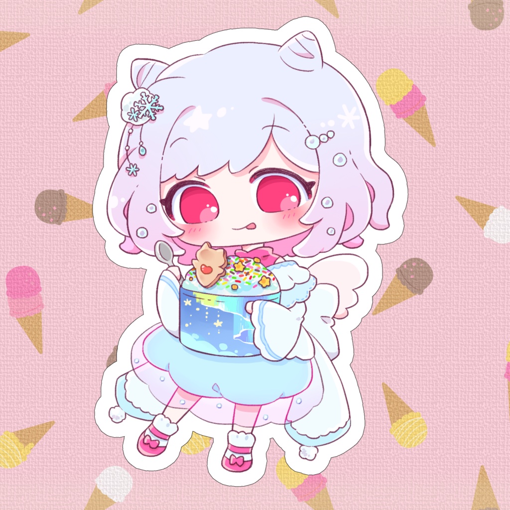 雪乃うみアクリルキーホルダー(アイスだいすきVer.)