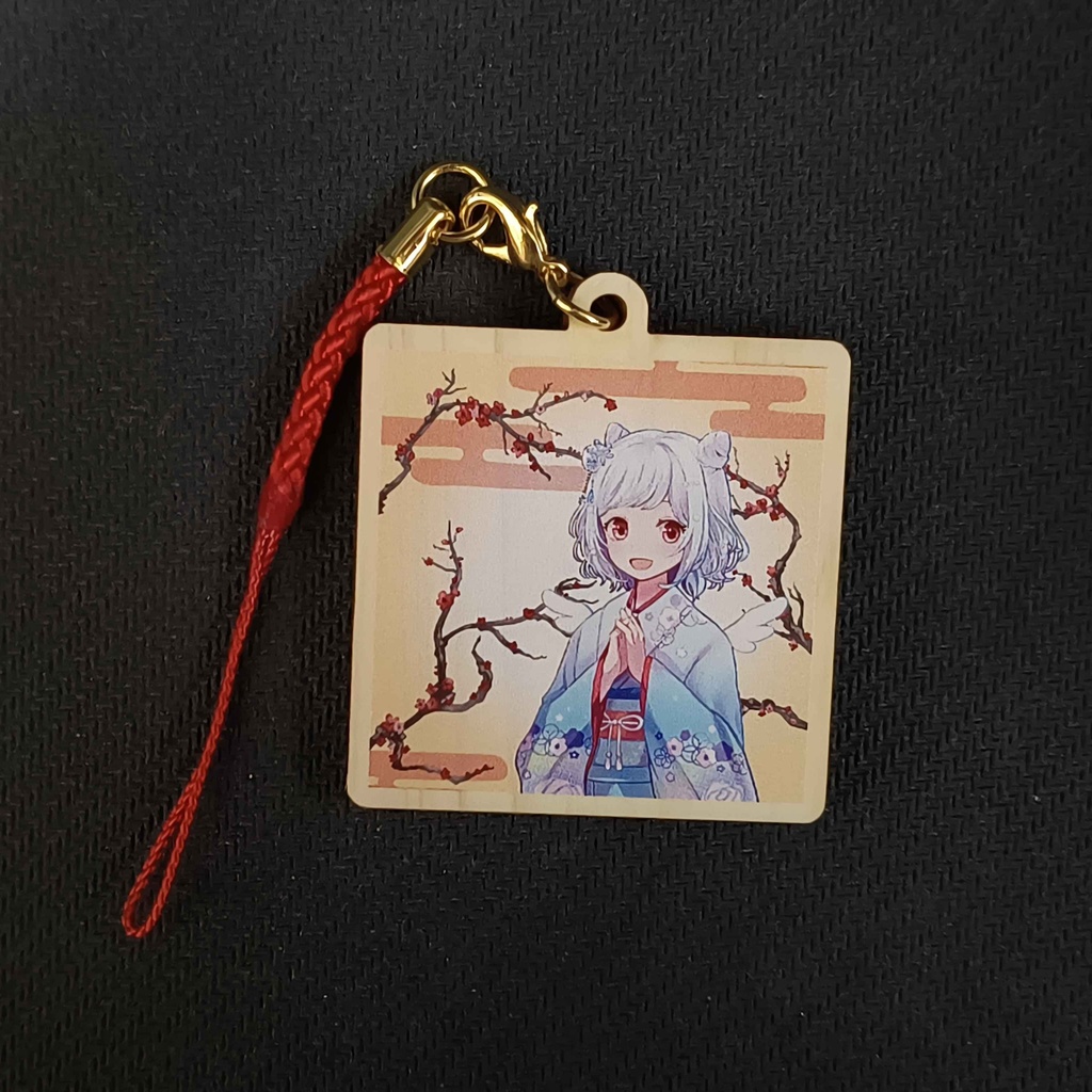 雪乃うみ振袖ウッドキーホルダー