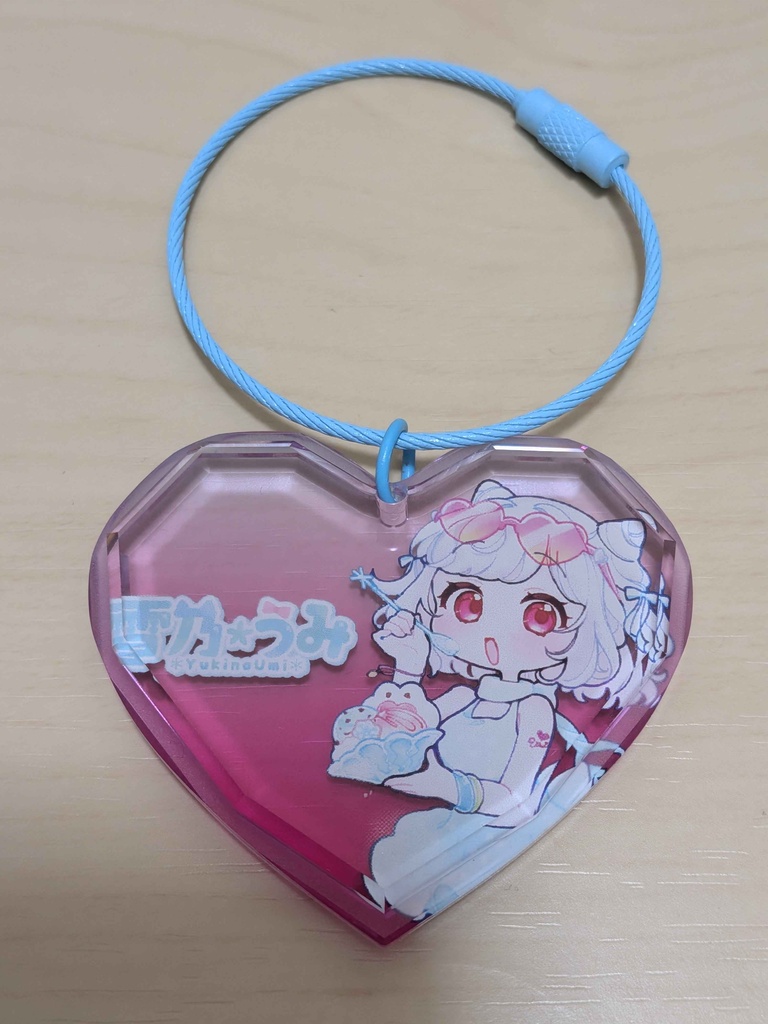 雪乃うみ宝石カット風アクリルキーホルダー
